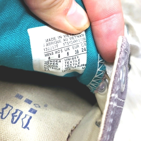 Converse All Star Shoes Snap GreenTongue  6M 8W Gray 132257F Unisex - Picture 7 of 10